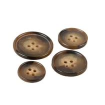 Lot de 6 boutons costume marron