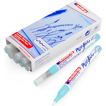 Lot de 10 marqueurs acryliques pointe fine 1-2 mm - EDDING - Bleu pastel