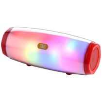 Enceinte Bluetooth Portable 5W Avec Lumière LED Dansante USB FM Subwoofer Rouge YONIS