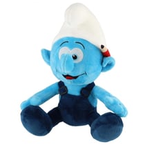 Peluche schtroumpf bricoleur 33 cm - doudou licence : collection schtroumpf