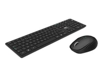 PORT Connect Pack de bureau professionnel sans fil clavier 109 touches avec indicateurs LED + souris 5 boutons 1600 DPI Bluetooth USB-A & USB-C noir
