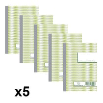 5 carnets - Manifold - A6 - Petits carreaux - Autocopiant - Dupli - Exacompta