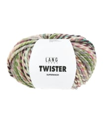 Pelote Twister 100g — Laine Vierge Chunky — Lang Yarns 03 Turquoise/vert/aubergine