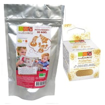 Préparation pour biscuits de Noël + paillettes dorées
