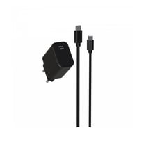 Jaym Pack Chargeur Secteur avec câble USB-C vers USB-C PD 20W 1,5m Noir