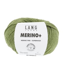 Pelote de Laine à tricoter MERINO + (PLUS) - Lang Yarns Vert (297)