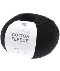Pelote de coton Creative Cotton Fleece dk - 100 GR - Rico Design 008 Noir