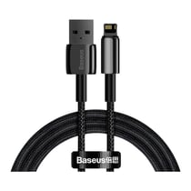 Baseus Câble de Charge et Transfert USB-Lightning Tungsten Gold 2,4A 1m Noir