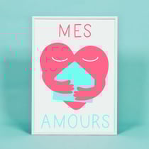 OMY - AFFICHE DECO - AMOUR ROSE