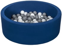 Piscine à balles Aire de jeu + 150 balles bleu marine blanc,gris - Velinda