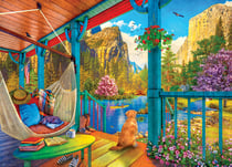 Puzzle 500 pièces - Pièces XXL - Hamac avec vue - Eurographics