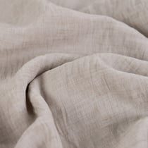 Tissu aspect Lin uni Grège