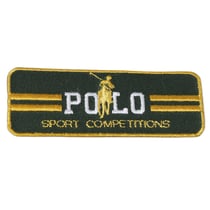 Lot de 3 écussons thermocollants polo sport vert 3cm x 7cm