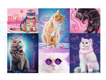 Puzzle 1000 pièces - Neon Color Line - Chats - Trefl