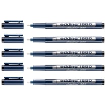 Lot de 5 feutres fins de précision - EDDING - Pointe calibrée 0,2 mm - Noir