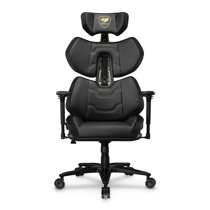 Fauteuil gaming - Cougar Gaming - TERMINATOR ELITE - Noir/doré - Ergonomique, Dossier Réglable, Accoudoirs 4D, Structure Renforcée
