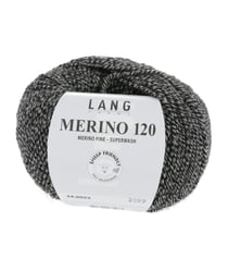Pelote de laine à tricoter MERINO 120 - Lang Yarns Gris (055)
