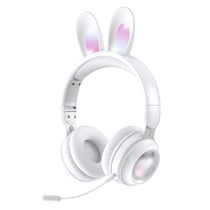 Casque Audio Bluetooth 5.0 Sans Fil Oreilles De Lapin Pour PC Couleur Menthe Blanc YONIS