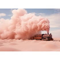 Tableau sur toile train onirique 30x45 cm