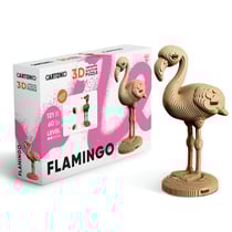 Cartonic® Sculpture-Puzzle 3D carton - Flamant rose