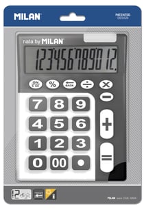 Blister calculatrice noire 12 chiffres