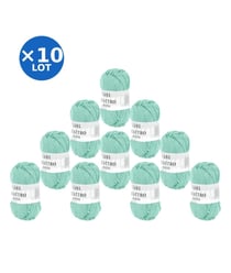 Lot de 10 pelotes QUATTRO de Lang Yarns – 500 g de coton mercerisé 173 Vert