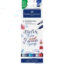 6 feutres - Dessin - Faber-Castell - Goldfaber Aqua - Double pointe - Sea