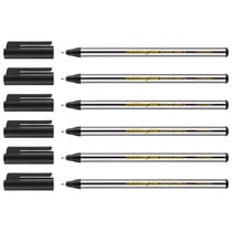Lot de 6 feutres fins 0,6 mm - EDDING - Noir - Pointe ronde