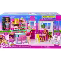Barbie le restaurant de barbie + 25 accessoires + 1 poupee mannequin - mattel - hbb91