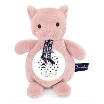 Veilleuse musicale projecteur d etoiles - Chat rose