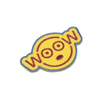 Lot de 3 écussons thermocollants messages woow 3,5cm x 5,5cm