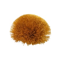 Broche fleur fluffly 7cm jaune moutarde