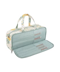 Sac à ouvrage pour tricot avec rangement aiguilles – Motif Abeille Patchwork – Hobby Gift (13 x 45 x 18 cm) Multicolore