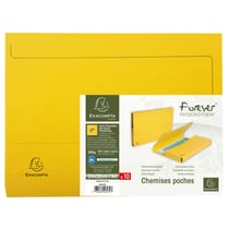Paquet de 10 chemises poche coloris vifs Forever - 24x32cm - Jaune - x 10 - Exacompta