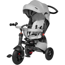 HyperMotion Tricycle Pour Enfant 12 mois à 5 ans (25 kg), Poussette Habillage Pluie, Roues Pompées, Siège Pivotant, Pliante | Tobi Velar Gris