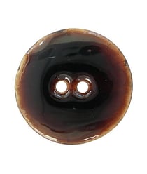 Carte de 2 boutons Coco laqué 23mm - Union Knopf Brun Fonce marron