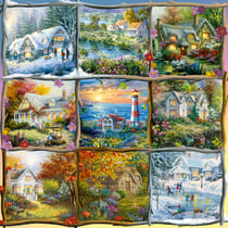 Puzzle 1000 pièces - Saisons en Neuf Ecussons - Alipson Puzzle
