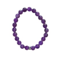 Bracelet Améthyste Perles rondes 8 mm - Omsaé