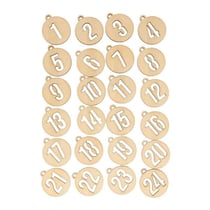 3 kits de chiffres ronds en bois calendrier de l'Avent