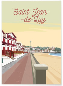 Affiche ville de Saint-Jean-de-Luz 2 | A3 : 29,7x42cm