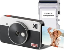 KODAK Mini Shot Combo 2 Retro C210R - Appareil Photo Instantané (Format 5,3 x 8,6 cm - 2,1 x 3,4 '', Écran LCD 1,7'', Bluetooth) 8 photos incluses