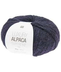 Fil de laine à tricoter LUXURY ALPACA Superfine Aran - Rico Design 24 Bleu marine