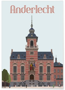 Affiche ville Anderlecht | A3 : 29,7x42cm