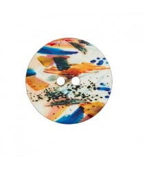 Bouton Peinture polyester 2 trous 18mm - Prym 0904 multicolore