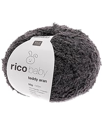 Pelote à tricoter Rico Baby Teddy Aran - Rico Design 024 Gris