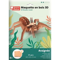 Maquette en bois 3D araignee - Graine Creative - Vert