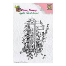 Tampon transparent scrapbooking Nellie's choice FENETRE FLEURIE 004