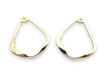 2 Breloques goutte irrégulière 42*34mm doré