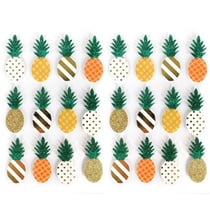 24 stickers 3D ananas 4,5 cm