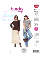 Patron Burda 6059 - Tee-Shirt / blouse Femme du 34 au 44 taille n°FR 34-44